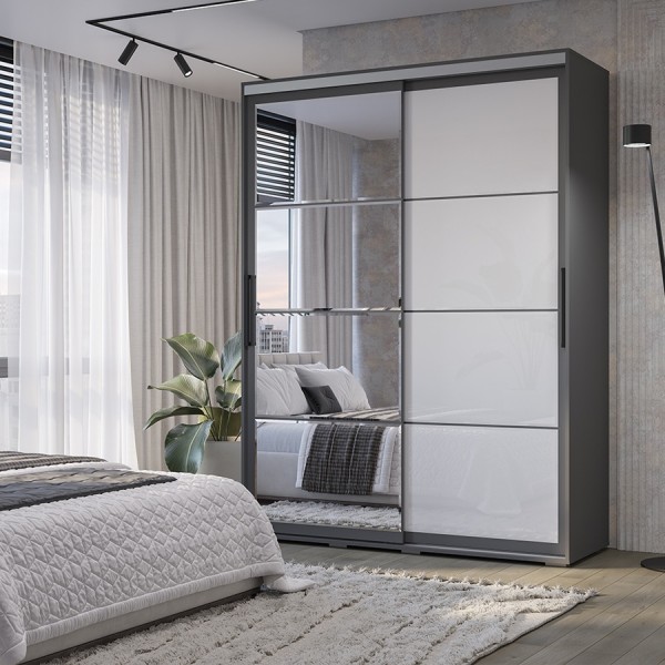 Шкаф-купе Крафт-6 ШКК-06 1.6 м. Графит (BTS) в ЛНР, Луганске